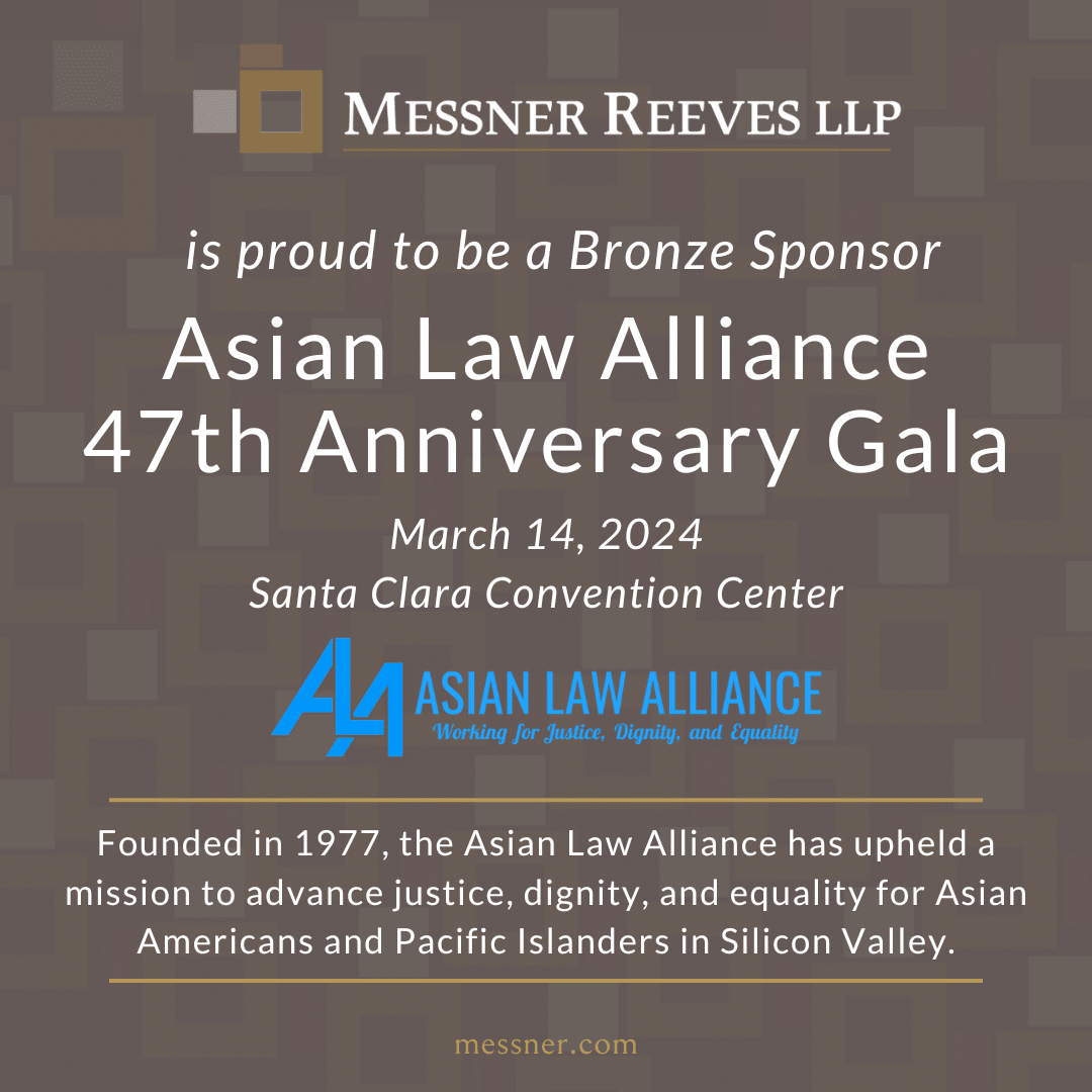 Messner Asial Law Alliance Gala Announcement Graphic March 14, 2024 Santa Clara Convention Center - Asian Law Alliance